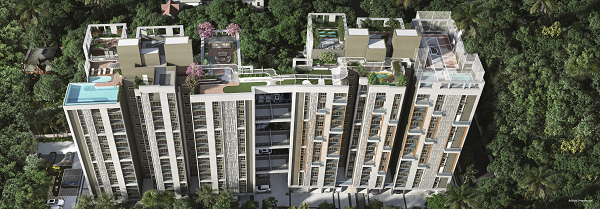 3 BHK 1185 sqft flat for sale off BT Road Chiria more at Orbit Tarang 