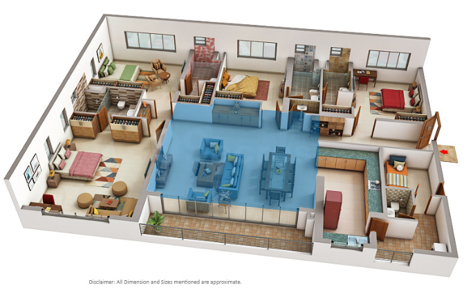 4 BHK 2368 sqft flat for sale at PS Vaanya Newtown