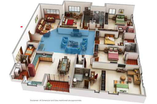 5 BHK 3186 sqft flat for sale at PS Vaanya Newtown